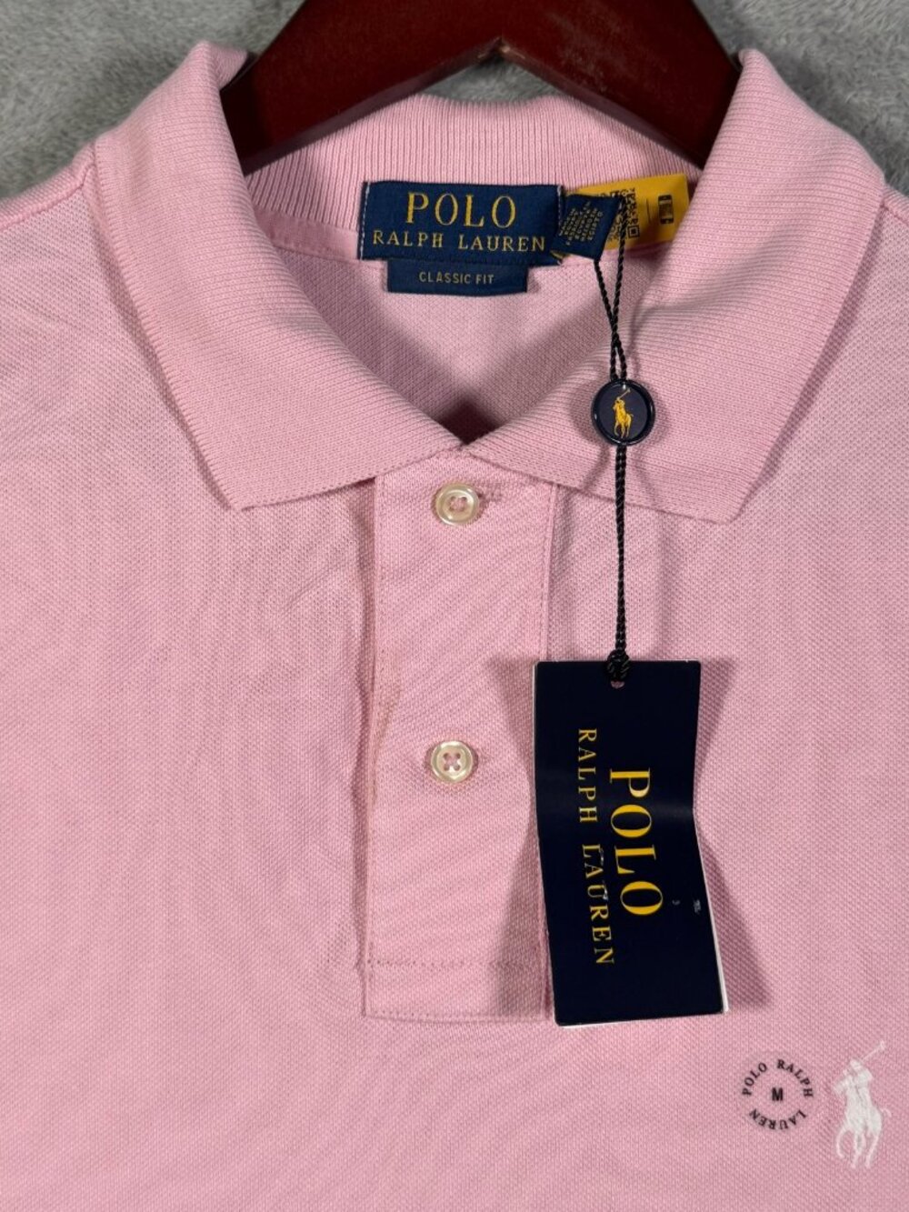 Polo Ralph Lauren Shirt Mens M Pink Classic Fit Short Sleeve Polo Cotton $118